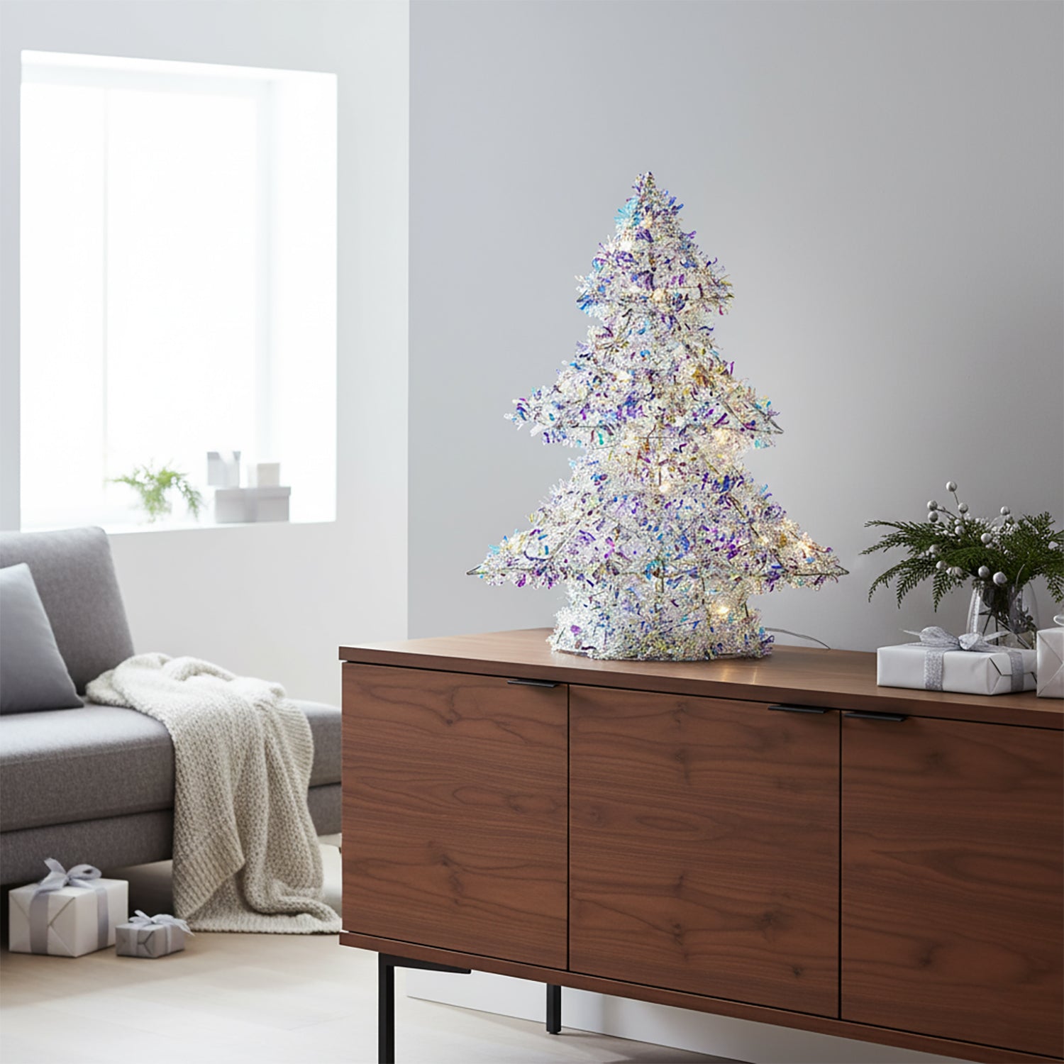 DICTROLUX - Alberello Luminoso 25 LED Bianco Caldo h40 cm